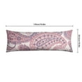 thumbnail image 6 of Paisley Long Body Pillow Cover - Vintage Bohemian Floral Print, Soft & Breathable Ethnic Fabric, Hidden Zipper, 20"x54" - Elegant Home Decor Gift for Side Sleepers & Pregnancy Support, 6 of 7