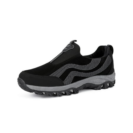

Daeful Unisex Walking Shoe Slip On Sneakers Non-Slip Warm Casual Shoes Breathable Comfortable Flats Climbing Black 8.5
