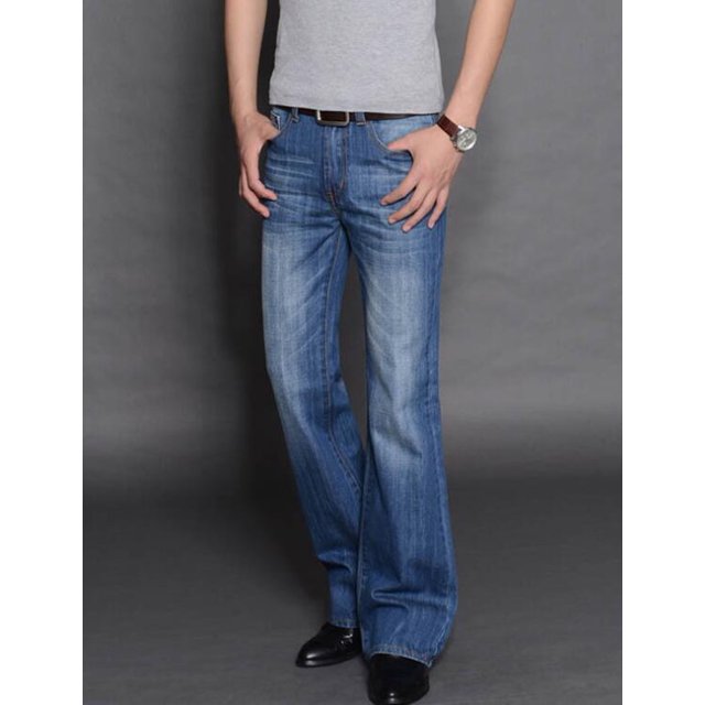 Men‘s Flared Pants Classic Flared Jeans Loose Leg Jeans Boot Cut Trouser tzw