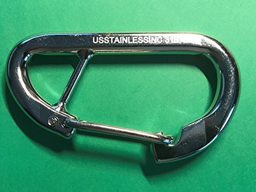 12mm Stainless Steel 316 Spring Hook Carabiner 1//2 Marine Grade Safety Clip Forged US Stainless