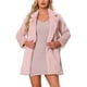 thumbnail image 1 of Abrigo de piel sintética con solapa INSPIRE CHIC para mujer, chaqueta cálida y difusa de invierno con bolsillos S rosa polvo, 1 of 6