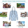 thumbnail image 5 of Lsque Rainbow Dinosaur Patten Youth Hoodie Sweatshirt Pullover with Kangaroo Pocket Boys and Girls Hoodie Warm Hoodie for Kids-Large, 5 of 6