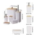 thumbnail image 3 of Avdolw 6PC Bathroom Accessory Set, Plastic Bathroom Decor with Toilet Brush, Soap Dispenser, Trash Can, Toothbrush Holder, 3 of 6