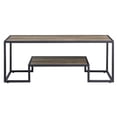 thumbnail image 2 of Coffee Table with 1 Open Shelf and Tubular Frame Oak Brown - Saltoro Sherpi, 2 of 5