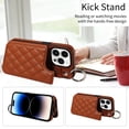 thumbnail image 3 of iPhone 14 PRO Case ,Card Slots Leather Wrist Strap Phone Cover for iPhone 14 PRO, 3 of 5