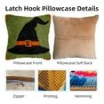 thumbnail image 3 of DIY Latch Hook Pillow Kits Black Witch Hat Printed Pillowcase Crochet Yarns Hooking Handmade Pillow Cover Cushion for Home Sofa Decoration 17x17inch-1, 3 of 7