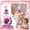 A001- Style A, variant on Number 6 Candle, Birthday Candle, Glitter Pink Finish, Floral Birthday Decorations, Ladybug Birthday Decorations, Birthday Cake Topper, 1 Pc, 4 in