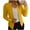 Yellow, variant on QUNYINEY Casual Women Jacket Solid Cropped Black Button Lightweight Jacket Cardigan Slim Double Breasted Long Sleeve Short Hoodless Jacket