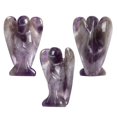 thumbnail image 4 of Spencer Crystal Angel Figurine Carved Angel Statue Gemstone Decor Polished Natural Healing Stone Spiritual Gift Meditation "Purple", 4 of 7