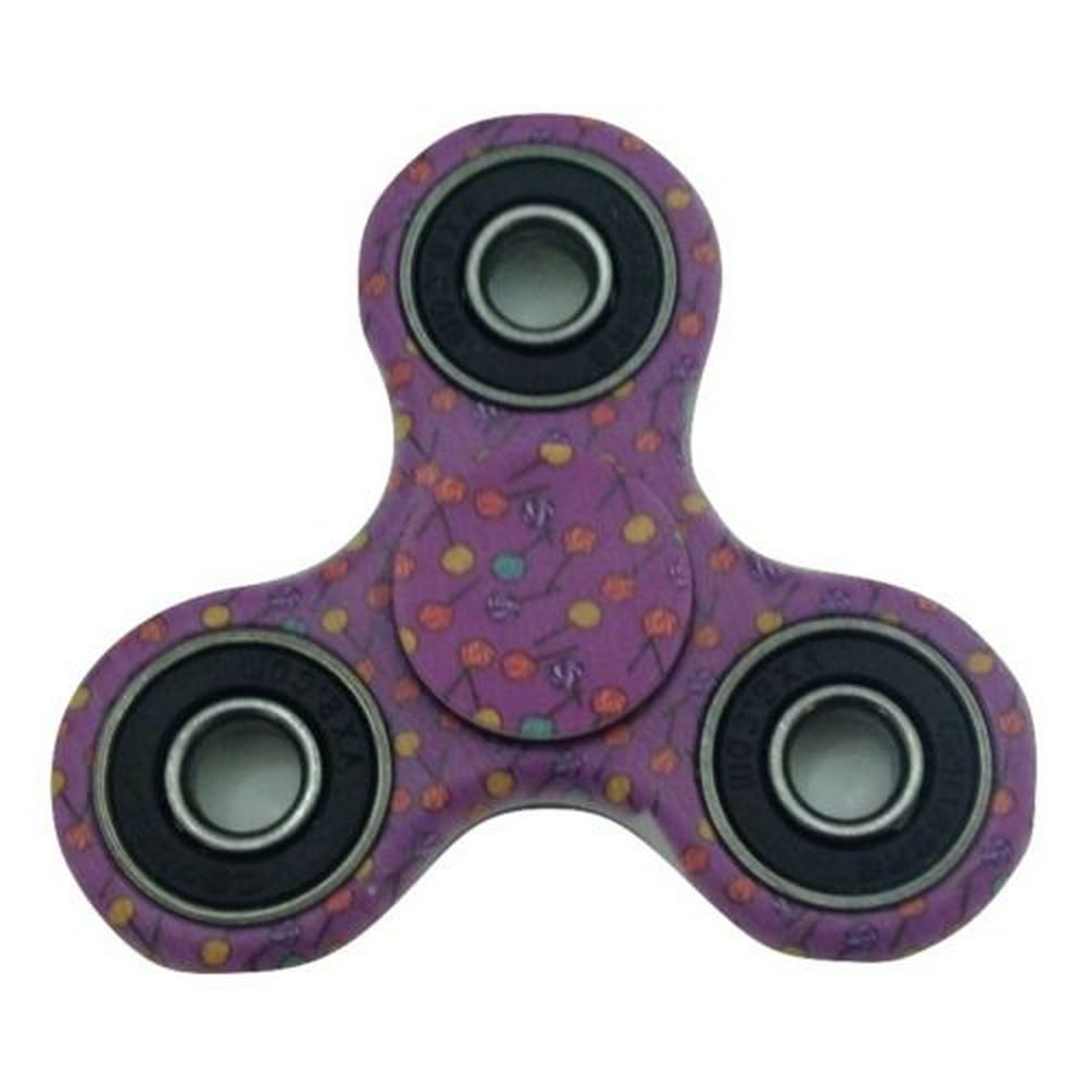 Fidget Spinner Toy Lollipop Pattern Stress & Anxiety Reducer Hand