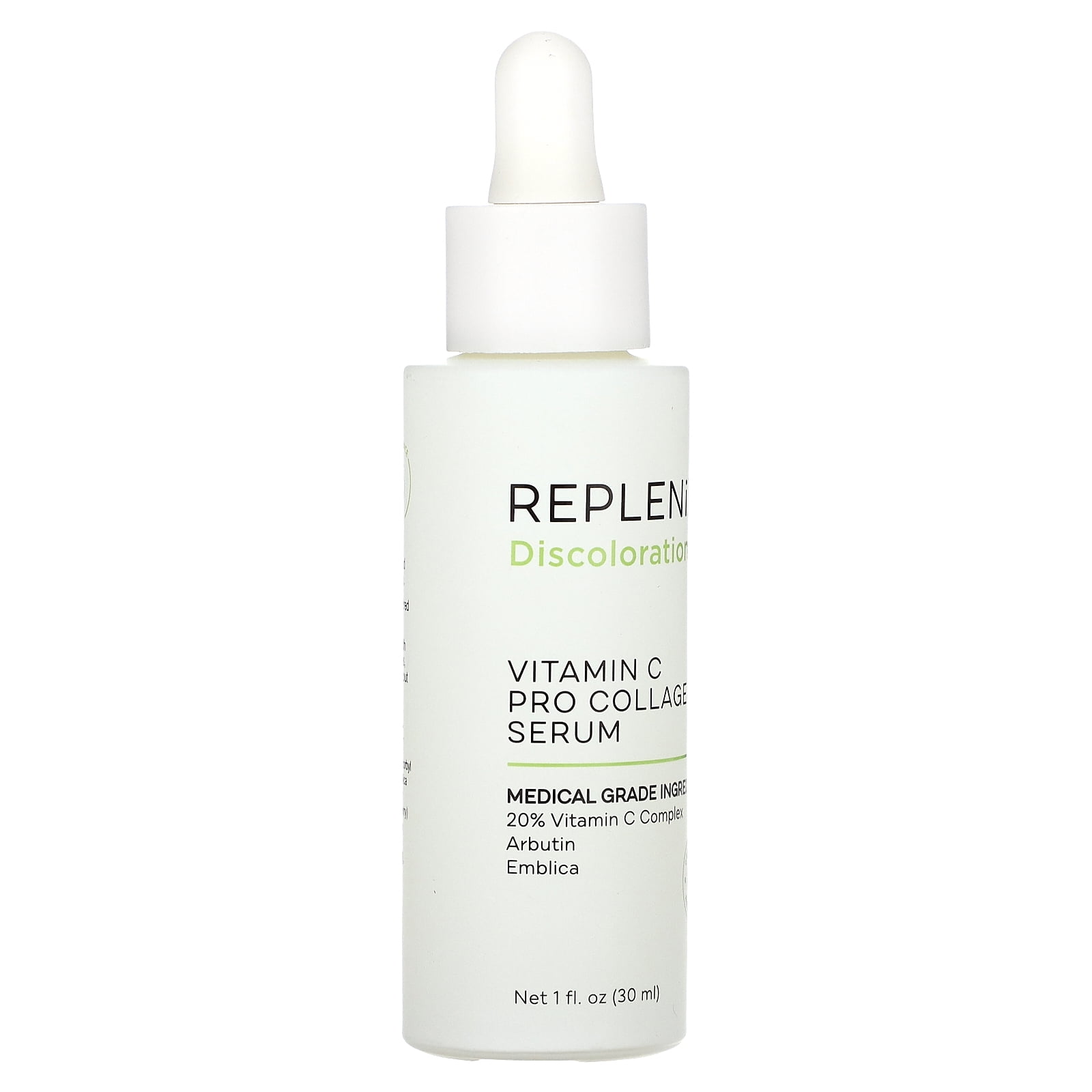 Replenix Discoloration, Vitamin C Pro Collagen Serum, Fragrance Free, 1 fl oz (30 ml)
