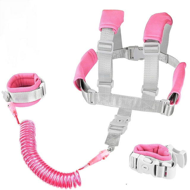 Correa de Seguridad para Niños Pequeños Fzbjayoon 2 en 1 Arnés Rosa 2.5m