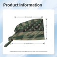 thumbnail image 4 of Yiaed Jungle Green Camo USA Flag Print Turban Hat for Women Men Comfortable Adjustable Cleaning Working Cap with Sweatband, 4 of 4