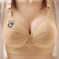 thumbnail image 2 of CFLVAEK Plus Size Bras for Women Comfort Wireless Push Up Everyday Bra Breathable Full Figure Bralettes Comfy Adjustable Straps Bras for Big Breast Beige XS, 2 of 5