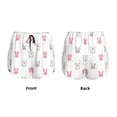 thumbnail image 5 of Picia Girl Rabbit Pattern Women's 2 in 1 Athletic Running Shorts High Waisted Workout Casual Gym Sweat Shorts with Comfy Liner Zipper Pockets-Medium, 5 of 9