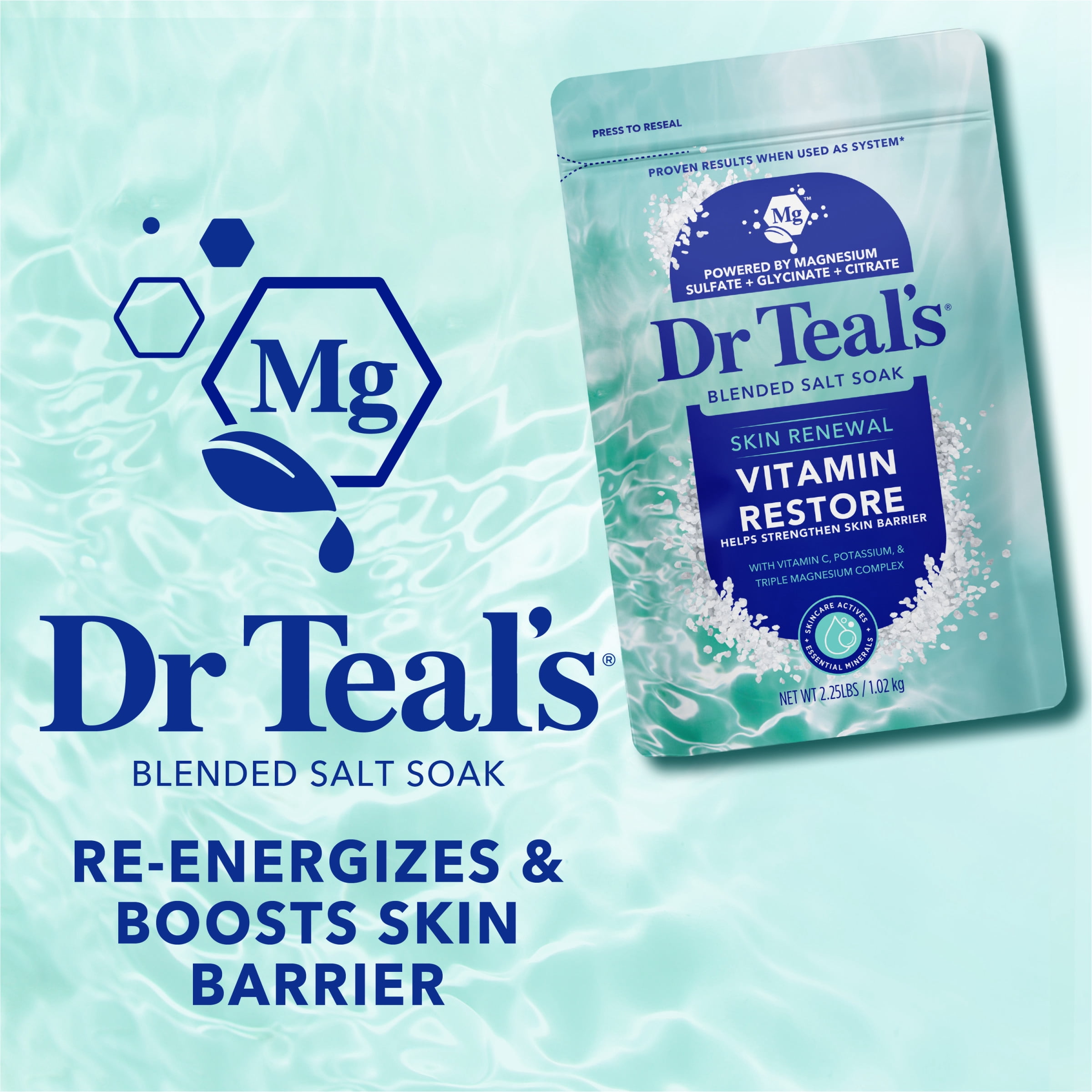Dr Teal's&nbsp;Skin Renewal Vitamin Restore&nbsp;Blended Salt, 2.25 lbs