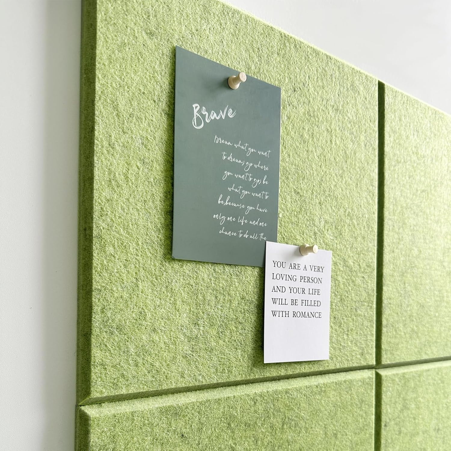 Large Cork Board for Office Wall Decor,48"x36"-12 Pack Felt Wall Tiles with Safe Removable Adhesive Tabs, Thicker 0.47in, Felt Bulletin Board Pin Board Cork Boards for Walls - Dark Blue