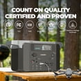 thumbnail image 4 of Boyel living Portable Power Station 647Wh Capacity with LED Lighting for Outdoor Camping, RV, Home Backup,Emergency,off-Grid, 4 of 9