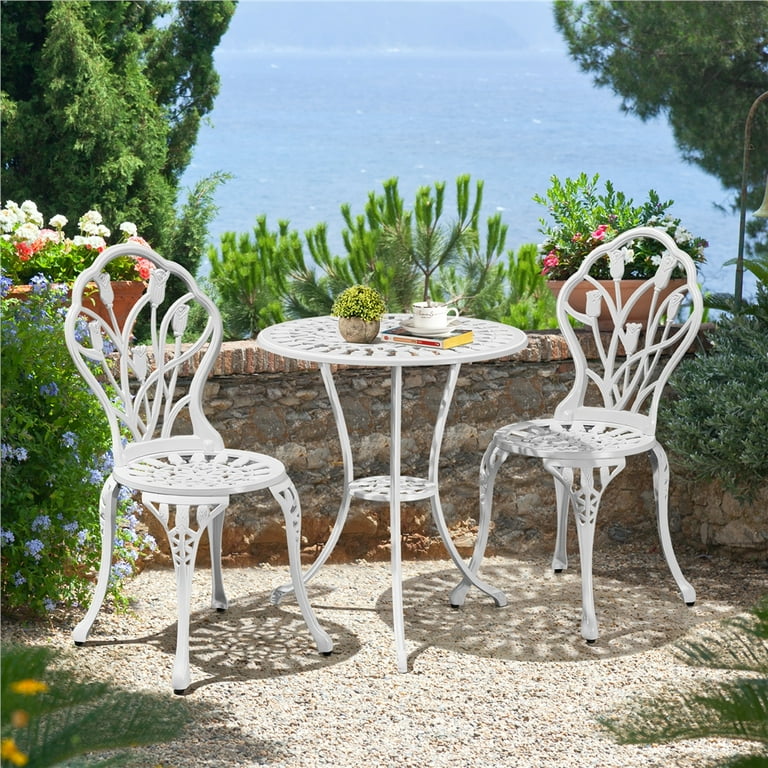 Bistro table set with umbrella hole hot sale