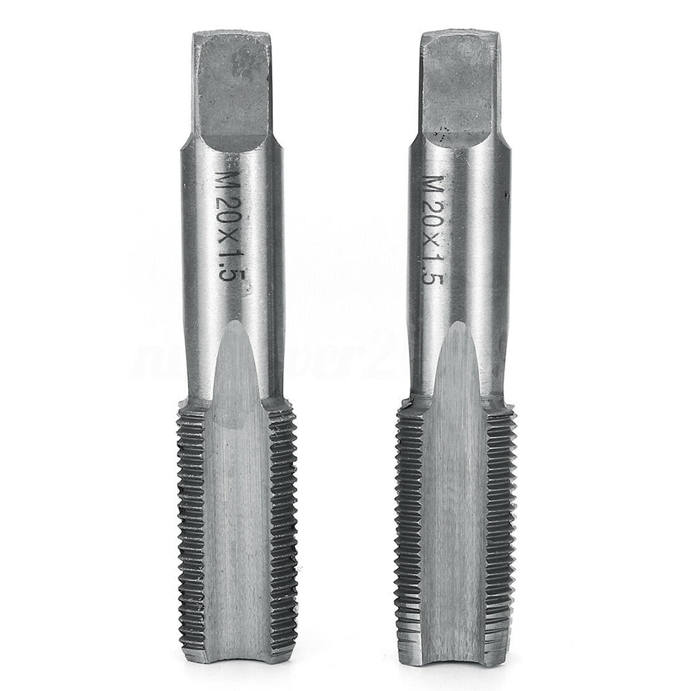 2* Right Hand Machine Straight Fluted Fine Thread Metric Connector Hand Tap Pack