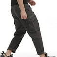 thumbnail image 6 of Dagegui Men's Cargo Pants Casual Multi Pockets Jogger Tapered Pants Big and Tall Stretch Loose Fit Tactical Pants Trendy Outdoor Jogger Pants Today Deals, 6 of 7