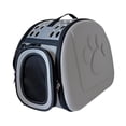 thumbnail image 4 of Bolsa de hombro plegable Yinane para transportar gatos al aire libre gris, 4 of 8