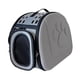 thumbnail image 3 of Bolsa de hombro plegable para transportar gatos al aire libre, bolsa de viaje portátil de lados suaves para mascotas, jaula transportadora para gatos gris, 3 of 9