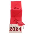 thumbnail image 2 of Wood Graduation Card Holder for Organize Red Color Wooden Construction 2024 Theme, 2 of 5
