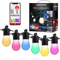 thumbnail image 1 of Monster Smart Weather Resistant Sound Reactive Multicolor 24 ft String Lights, 12 LED Lights, Wifi Mobile App & Voice Control, RGB + IC Flow, Corded Electric, 1 of 7