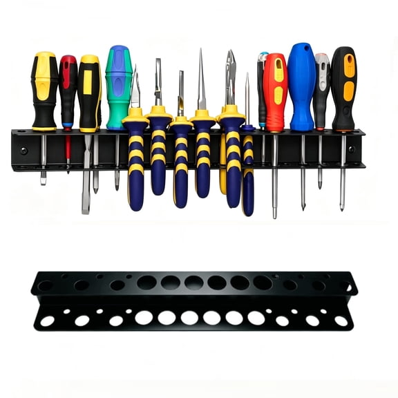 Heavy Duty Wall Mounted Tool Storage Rack, Metal Garage Organizer 15.75"