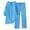 Blue, variant on Prolriy Lounge Sets for Women, Womens Daily Casual Solid Long Sleeve Shirt Tops Pockets Pants Shirt Trousers Set Two Piece Sets for Women Blue L
