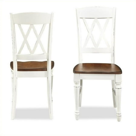 Home Styles Monarch Double X Back Dining Chairs Set Of 2 White Home Styles Monarch Double X Back Dining Chairs Set Of 2 White Oak