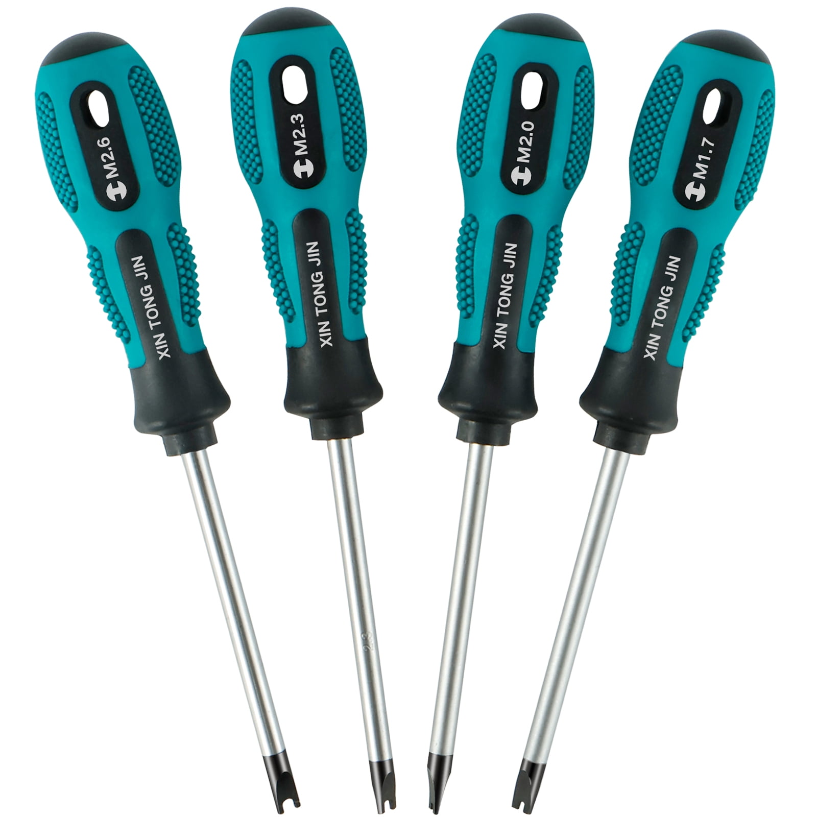 Qenwkxz 4PCS Screwdriver Set, U-Shape Head Precision Screw Drivers Hand Tool Kit Cr-V Professional Spanner Screwdriver Kit M1.7 x 50mm M2.0 x 50mm M2.3 x 50mm M2.6 x 50mm for Screws