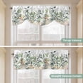 thumbnail image 4 of Sage Green Ocean Tie Up Valance Curtains for Windows, Kitchen Curtains Window Shades, Coastal Eucalyptus Starfish Shell Light Filtering Roman Curtain Valances for Bedroom/Bathroom/Cafe 42"x12", 4 of 9
