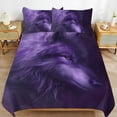 thumbnail image 6 of 3 Pcs Soft Bedding Set, Includes 1 Duvet Cover with Zipper And 2 Pillow,Shams Purple Wolf Twin(86"x70"), 6 of 8