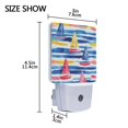 thumbnail image 4 of Yayeee LED Plug in Night Light for The Home with Auto Dusk to Dawn Light Sensors, 2 Pack, Red Hand Drawn Sailboats, 4 of 6