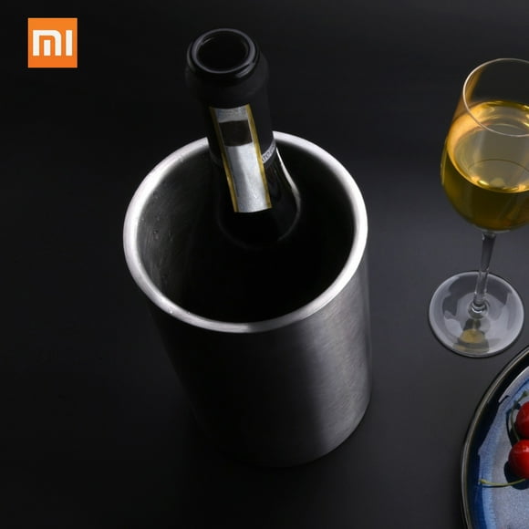 Labymos Stainless Steel Ice Bucket Dual Layer Efficient Insulation Mini Ice Drink Bucket For Whisky Champagne Juice Cooling