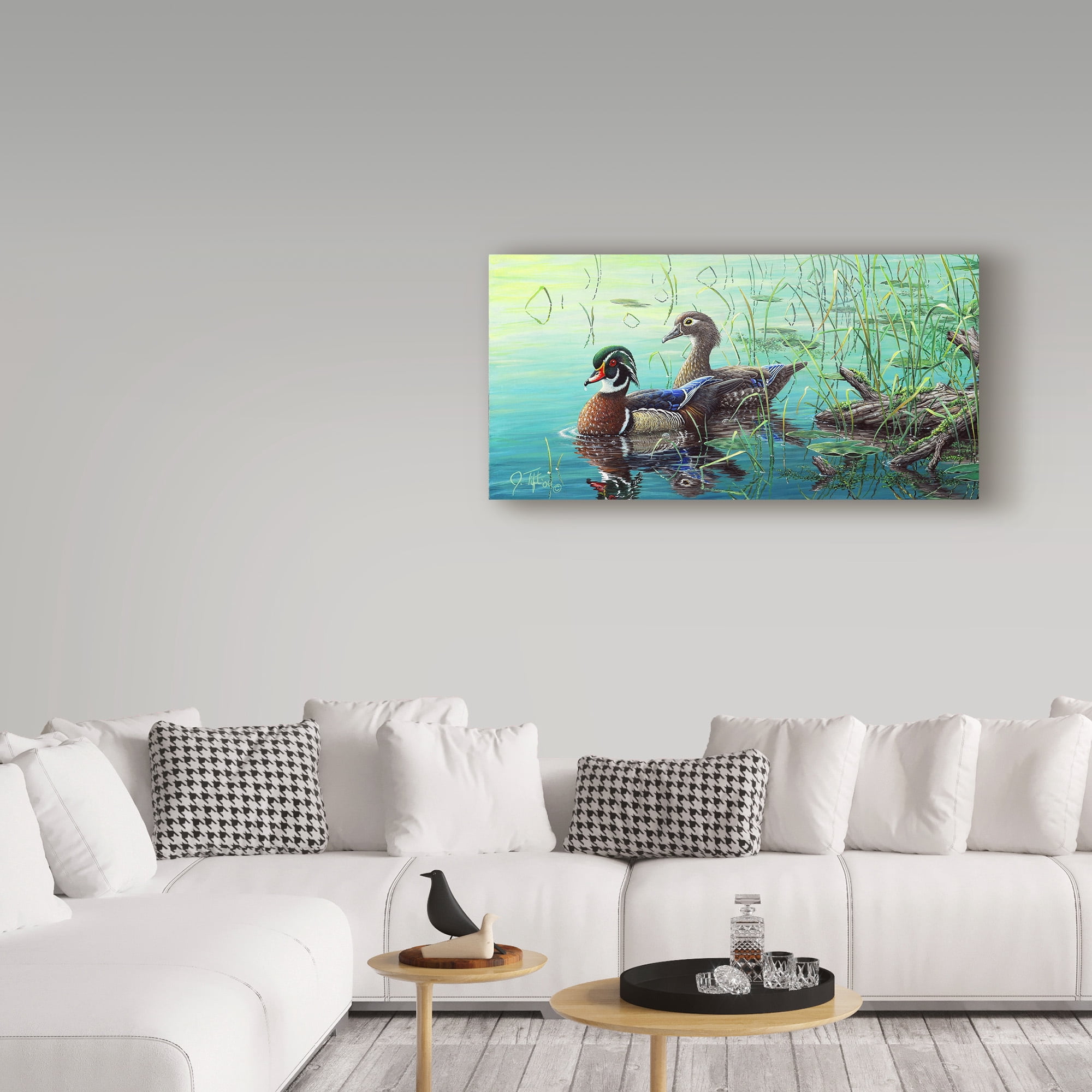 Trademark Fine Art 'Wood Ducks' Canvas Art by Jeff Tift