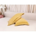 thumbnail image 5 of Unique Bargains Velvet Pillow Cases Pillow Covers with Zipper Closure 2pcs Queen Khaki, 5 of 7