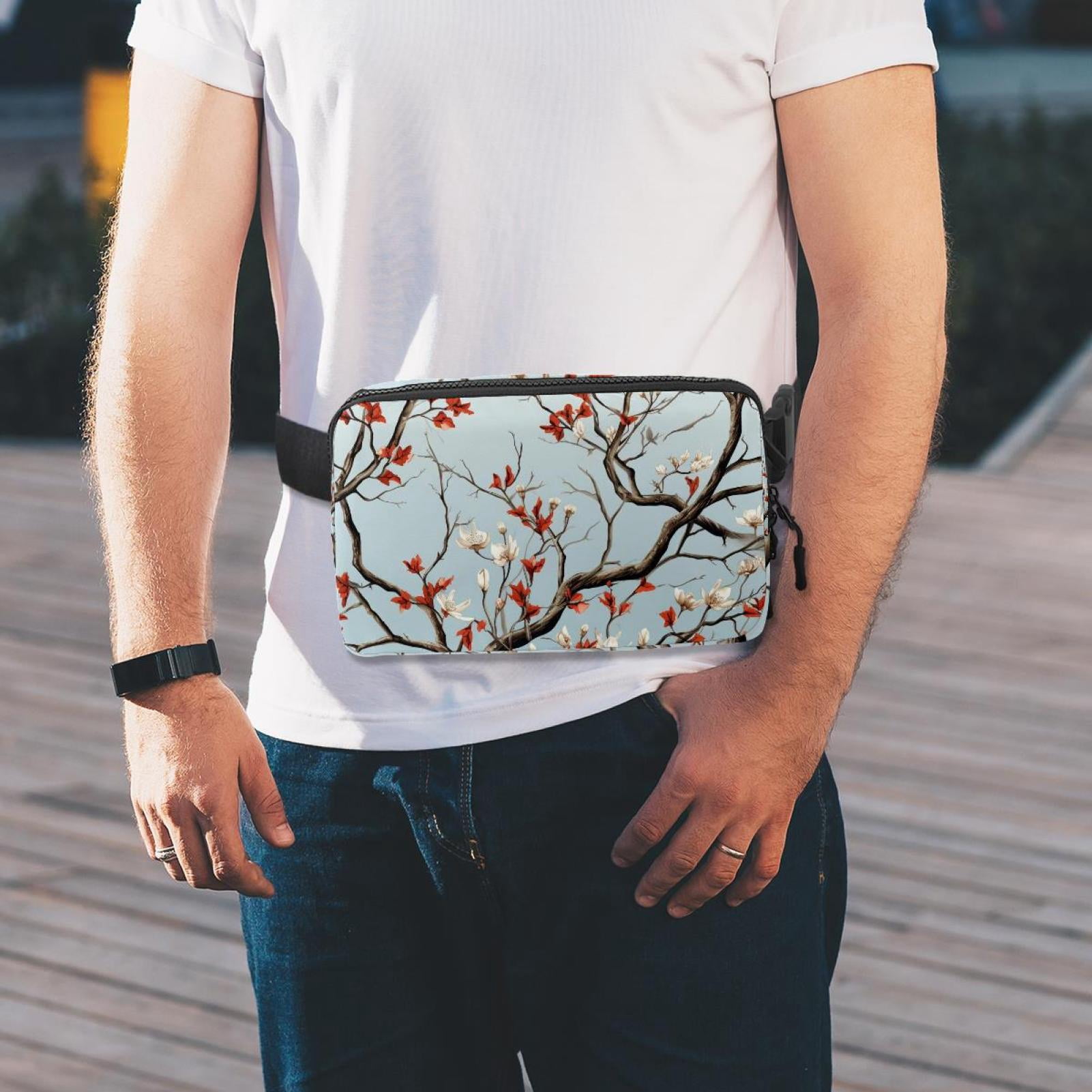 Tree Running Belt Fanny Packs Waist Packs with Extension Strap Unisex Lightweight Adjustable