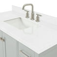 thumbnail image 6 of ARIEL Cambridge 48" Grey Bathroom Vanity, 1.5" Edge Carrara White Quartz Countertop & Splash, Rectangular Sink, 2 Soft Closing Doors, 9 Full Extension Dovetail Drawers, Brushed Nickel, 6 of 8