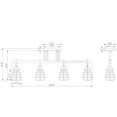 thumbnail image 3 of Warehouse of Tiffany Zefina Matte Black 4-light Track Light, 3 of 6