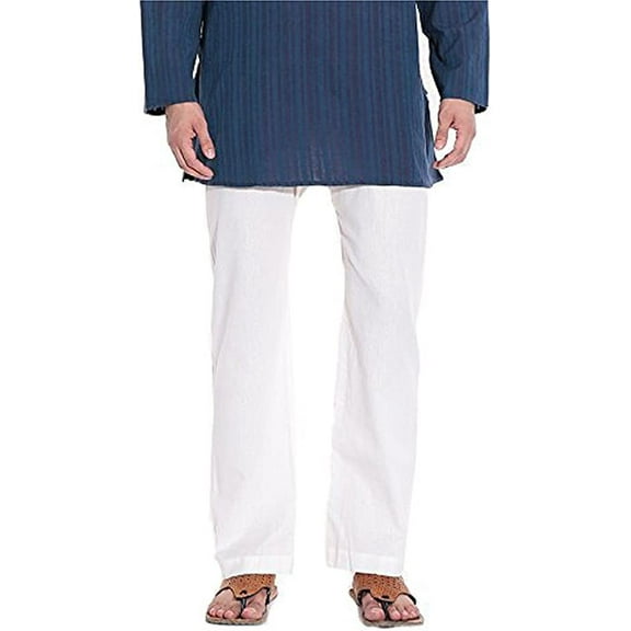 Royal Men's Cotton Blend Pyjama (ROYAL_68_White_Small)