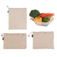 thumbnail image 6 of BQBQERT Multipurpose Cotton Vegetable Bags With Breathable Meshes Drawstring Fruit Bags For Fruit And Veggie Storage, 6 of 10