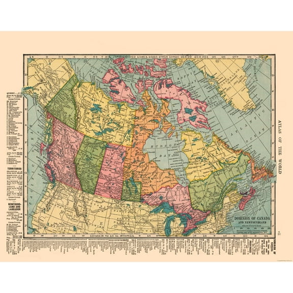 Historic Map - Newfoundland Canada - Hammond 1910 - 29.17 x 23 - Vintage Wall Art