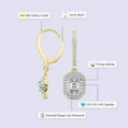 thumbnail image 2 of Diamond Dangle Earring| 4 Ct IGI Certified Emerald Shape Lab Grown Diamond Dangle | 18K Yellow Gold | Freyde Double Halo Lab Diamond Earring| Prong Setting | FG-VS1-VS2 Quality | Friendly Diamonds, 2 of 6