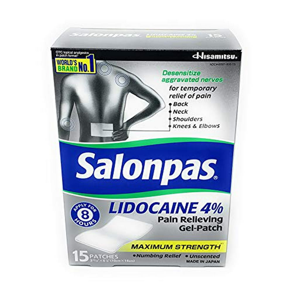 Salonpas Lidocaine 4 Pain Relieving Maximum Strength GelPatch, 1 Pack