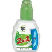 Paper Mate, PAP42030, Liquid Paper 2-in-1 Correction Fluid, 1 Each