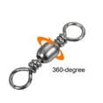 thumbnail image 4 of Fishing Barrel Swivel, 50Pcs 114lb Carbon Steel Terminal Tackle, Black, 4 of 6