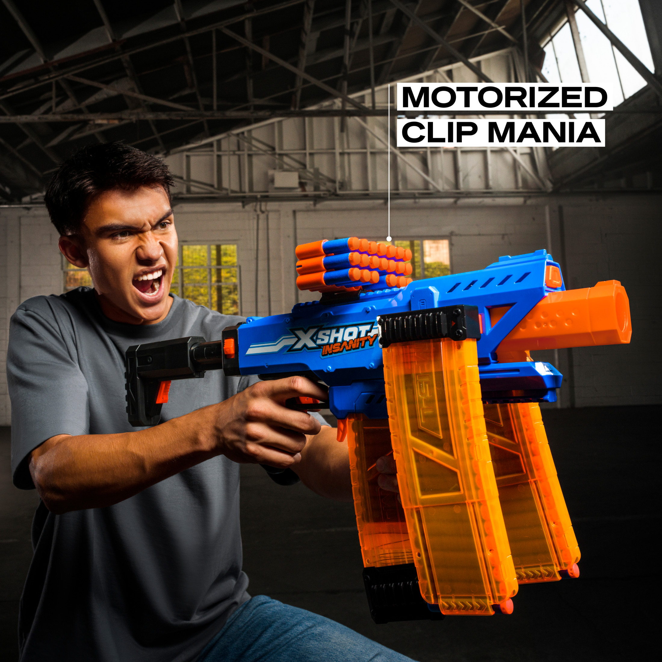 XSHOT Insanity Motorized Clip Mania Foam Blaster photo 3